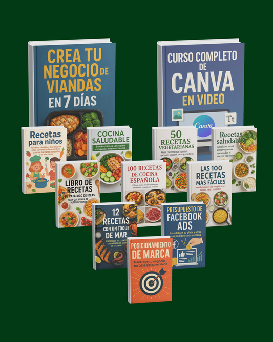 Crea tu negocio de viandas en 7 dias + 12 bonus de regalo